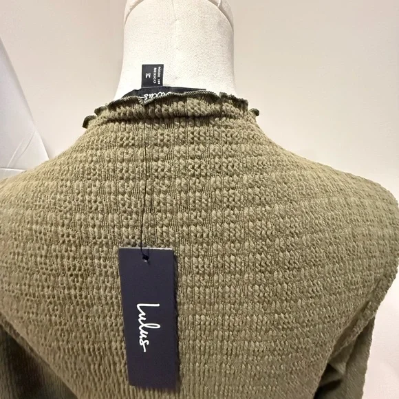 Lulu's Chic Olive Long Sleeve Dress - Picture 4 of 4